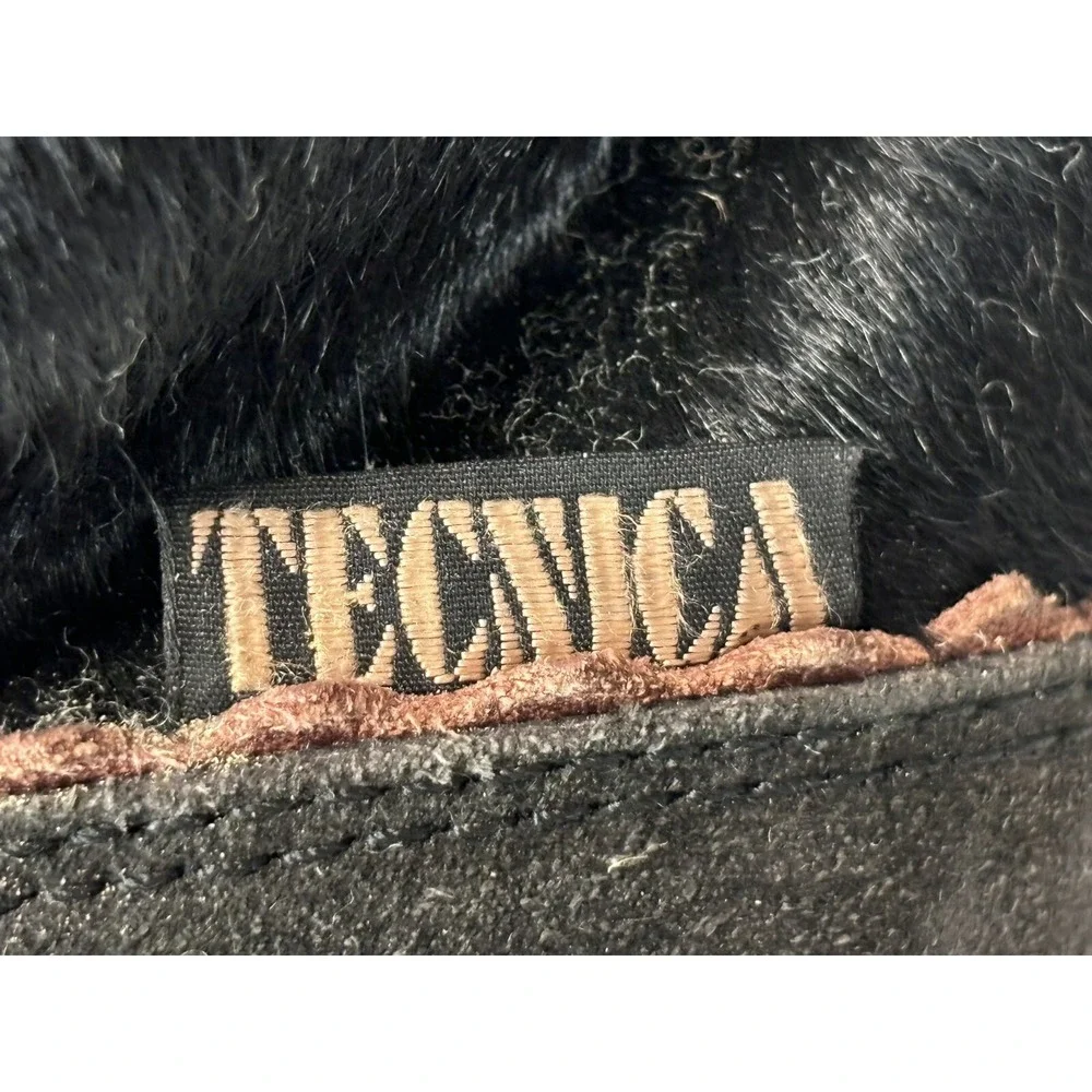 Vtg Technica Chimaya Boots Sz 37 US 6.5 Fleece Lined Fur Pull On Aztec 80's